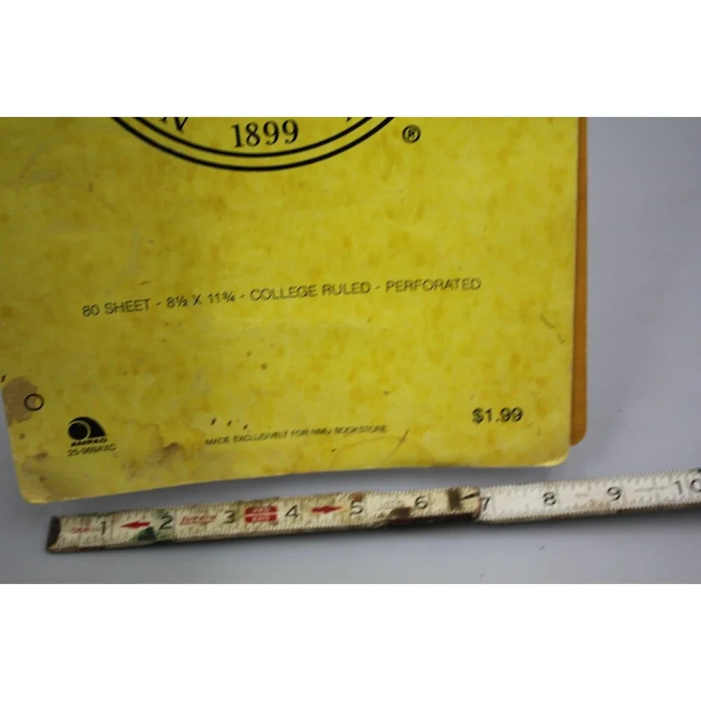Northern Michigan University Notebook Vintage Yellow Ampad Top College Ruled